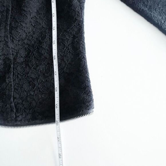 Joseph Ribkoff Women Lace Blazer Jacket 3/4 Sleeve Zipper Lined Black Size 6 - Picture 7 of 7